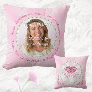 Oreiller de photo personnalisé, cadeaux d'annivers