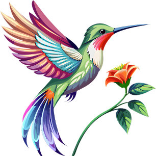 Oreiller décoratif à motif d'oiseau-mouche et de f
