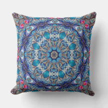 Oreiller décoratif bleu
