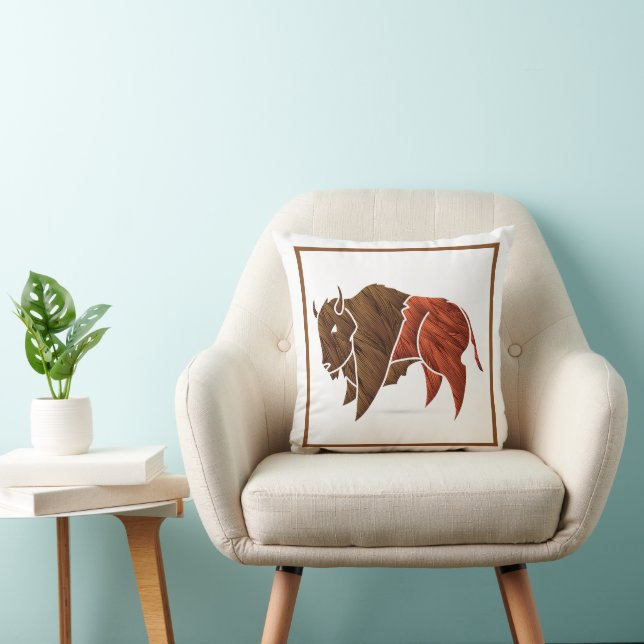 Oreiller décoratif Brown Buffalo (Chaise)