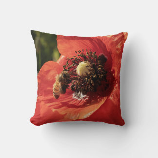 Oreiller décoratif Coquelicot Rouge Vibrant et Abe