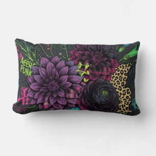 Oreiller décoratif Cyberpunk Fleurs Sombres - Punk