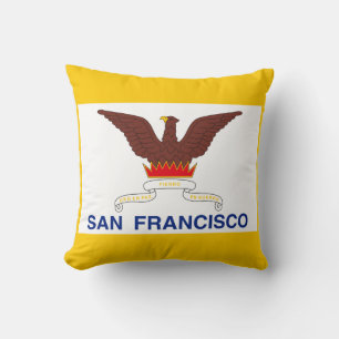 Oreiller décoratif du drapeau de San Francisco, Ca