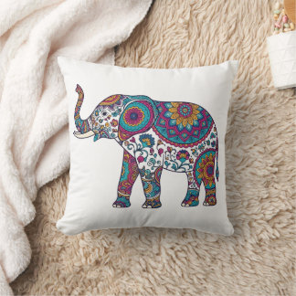 Oreiller décoratif éléphant abstrait – Moderne