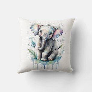 Oreiller décoratif éléphant bébé mignon