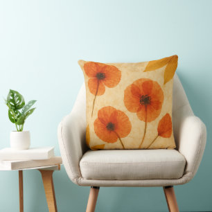Oreiller décoratif en fleurs séchées Herbier