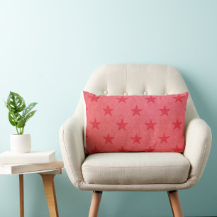 Oreiller décoratif étoilé rose et rouge Heather