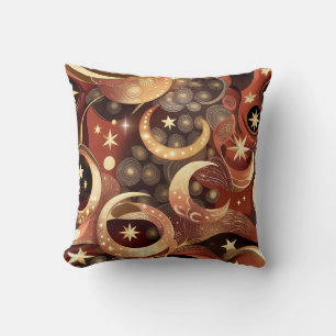 Oreiller décoratif – Lune céleste en terracotta de