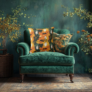 Oreiller d'Halloween effrayant avec des fantômes, 