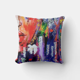 Oreiller double art – Abstrait Fleur sauvage & Por