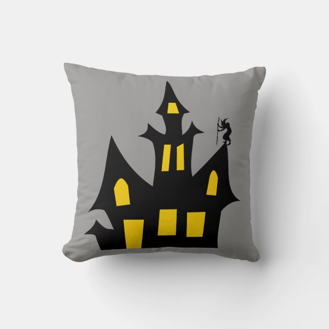 Oreiller éffrayant Hauné Maison gris (Recto)