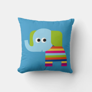 Oreiller Éléphant et Lion Mignon pour Chambre d'En