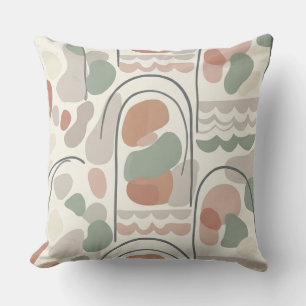Oreiller en forme organique abstraite Boho - Terra