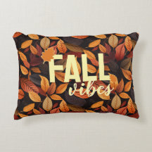Oreiller Fall Vibes, Coussin de feuilles d'automne