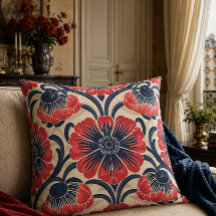 Oreiller floral Belle Époque