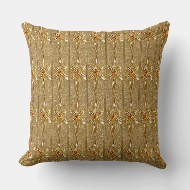 Oreiller Floral Orné Or (Recto)