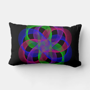 Oreiller géométrique à double maille de boucle