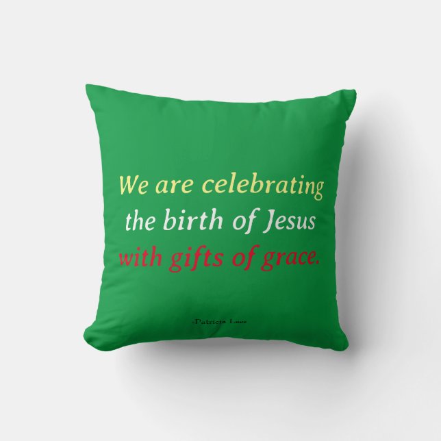 Oreiller inspirant de Noël de Jésus (Recto)
