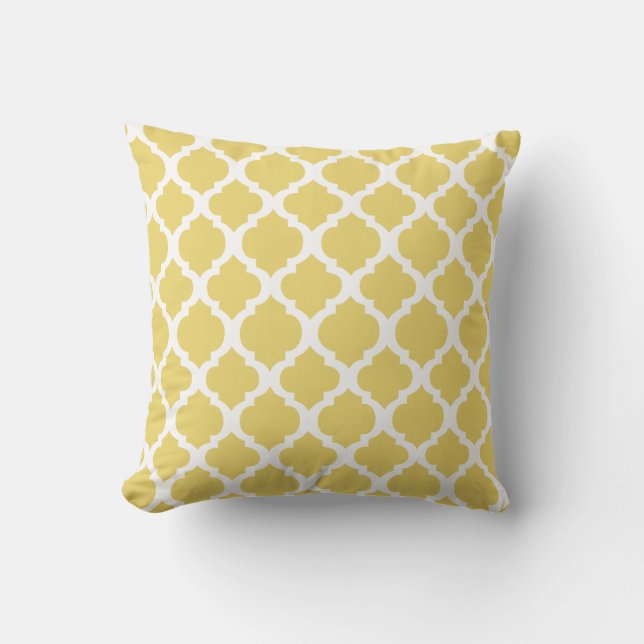 Oreiller jaune et blanc marocain (Recto)