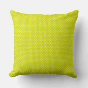 Oreiller Jaune Et Blanc Pois