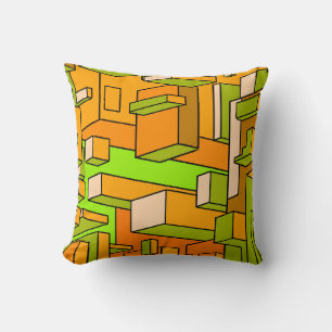 Oreiller jaune et vert funky