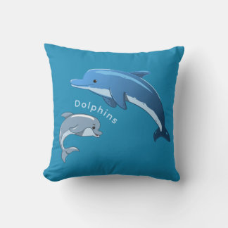 Oreiller jetable à motif de dauphins joueurs