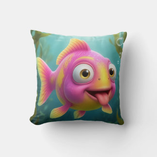 Oreiller jetable avec un poisson de dessin animé r