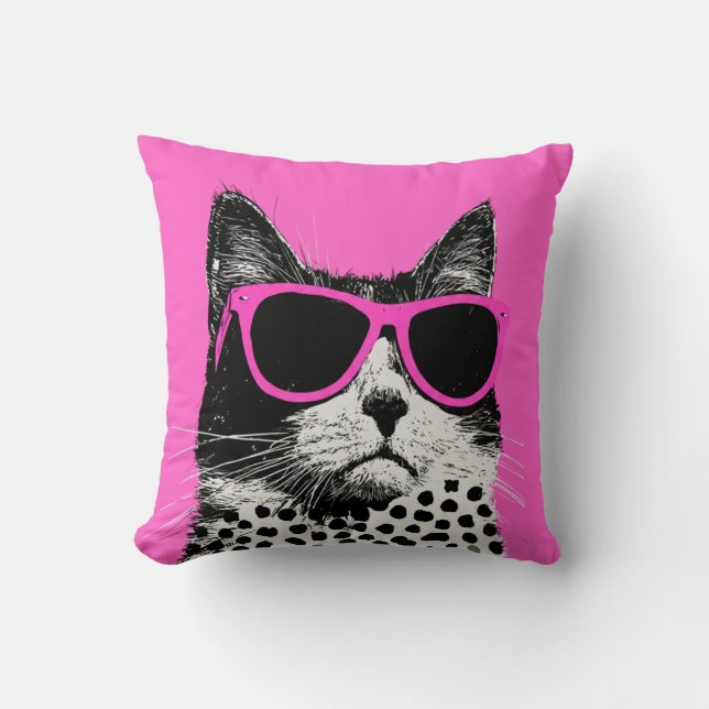 Oreiller jetable double face Chat et Chien Pop (Recto)