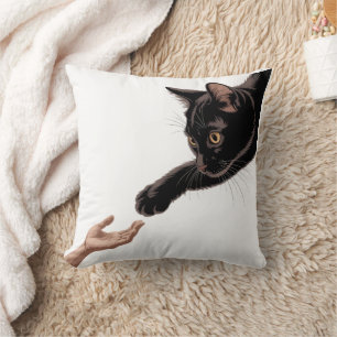 Oreiller jetable Minimal Chat Noir & Lien Humain