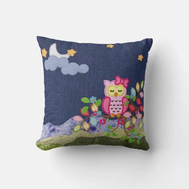 Oreiller jetable Petit Hibou Endormi (Recto)