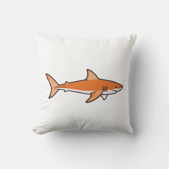 Oreiller jetable requin orange (Recto)