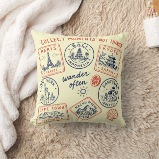 Oreiller jetable tampon de voyage vintage
