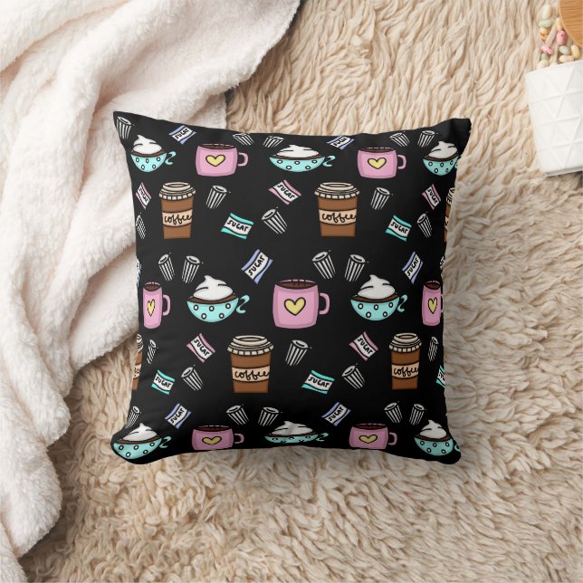 oreiller jetable turquoise et rose (Couverture)