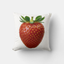 Oreiller jeté à la fraise unique - D