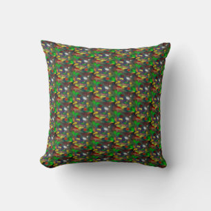 Oreiller jeté à motif d'opale noire moderne
