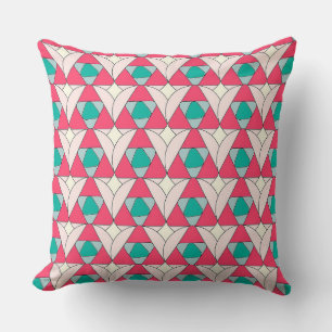Oreiller jeté à motif triangle géométrique