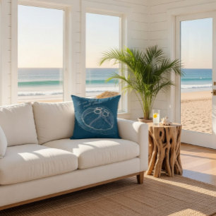 Oreiller jeté avec illustration de méduse dessinée