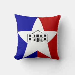 Oreiller jeté avec le drapeau de San Antonio, Texa