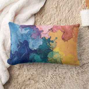 Oreiller jeté combinaison de couleurs abstraite