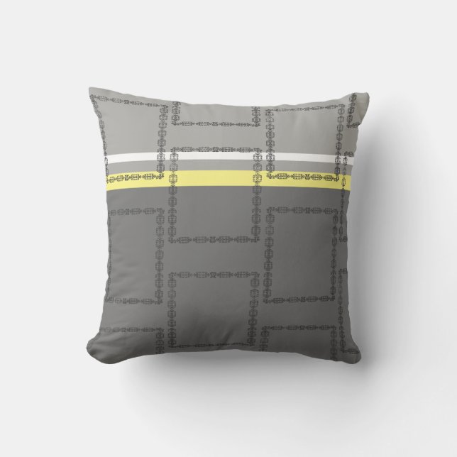Oreiller jeté Coussin Sections Lignes Abstraites (Recto)