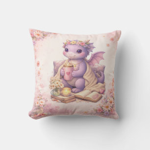 Oreiller jeté Cozy Bookish Mom Dragon Coffee