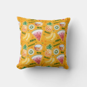 Oreiller jeté de fruits tropicaux
