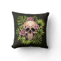 Oreiller jeté de squelette tropical