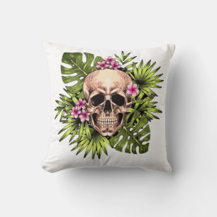 Oreiller jeté de squelette tropical