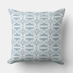 Oreiller jeté de style côtier bleu moderne atténué