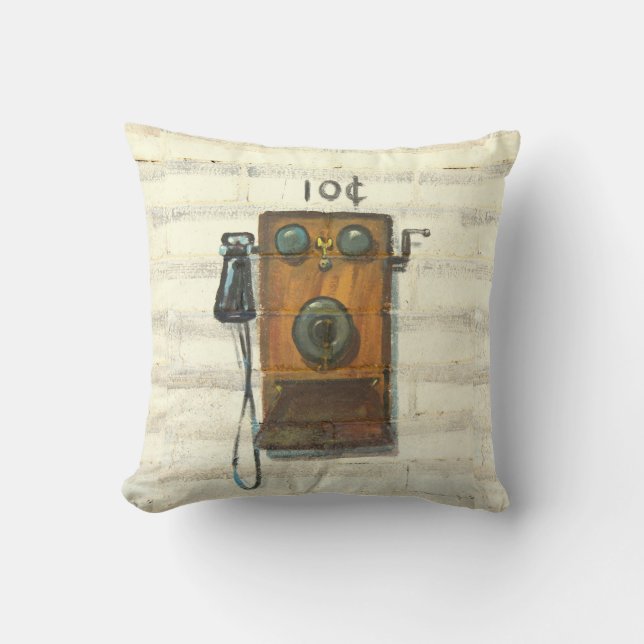 oreiller jeté de téléphone antique (Recto)