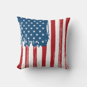 Oreiller jeté drapeau américain