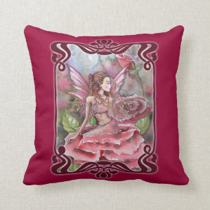 Oreiller jeté Fée Rose