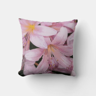 Oreiller jeté Lily peint rose