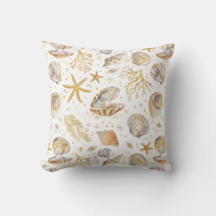 Oreiller jeté Little Pearl Océan Aquarelle   Plage